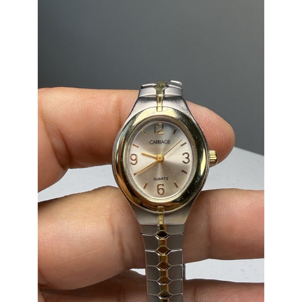 Carriage by Timex Women’s Two Tone Quartz Watch Stretch Band